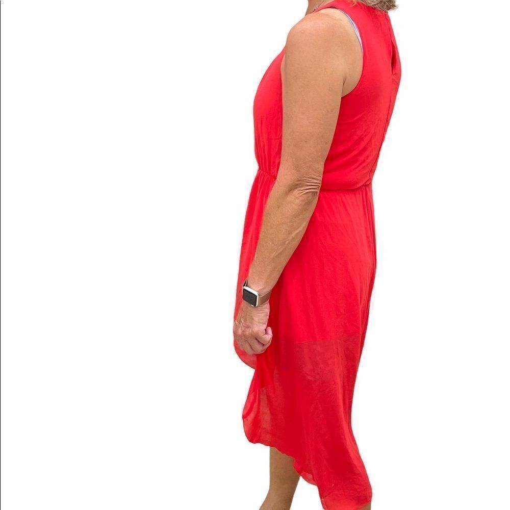 HOT RED HI-LOW SLEEVELESS DRESS‎ - Picture 8 of 11